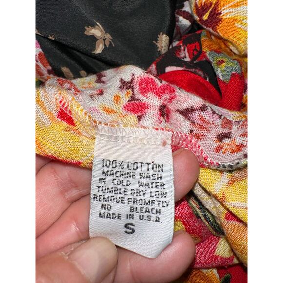 URBAN OUTFITTERS RENEWAL BOHO FLORAL PATCHWORK PANTS 100% COTTON S - Picture 3 of 10